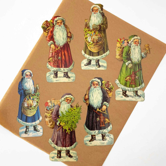 Large Classic Santa Loose Christmas Paper Scrap Pack